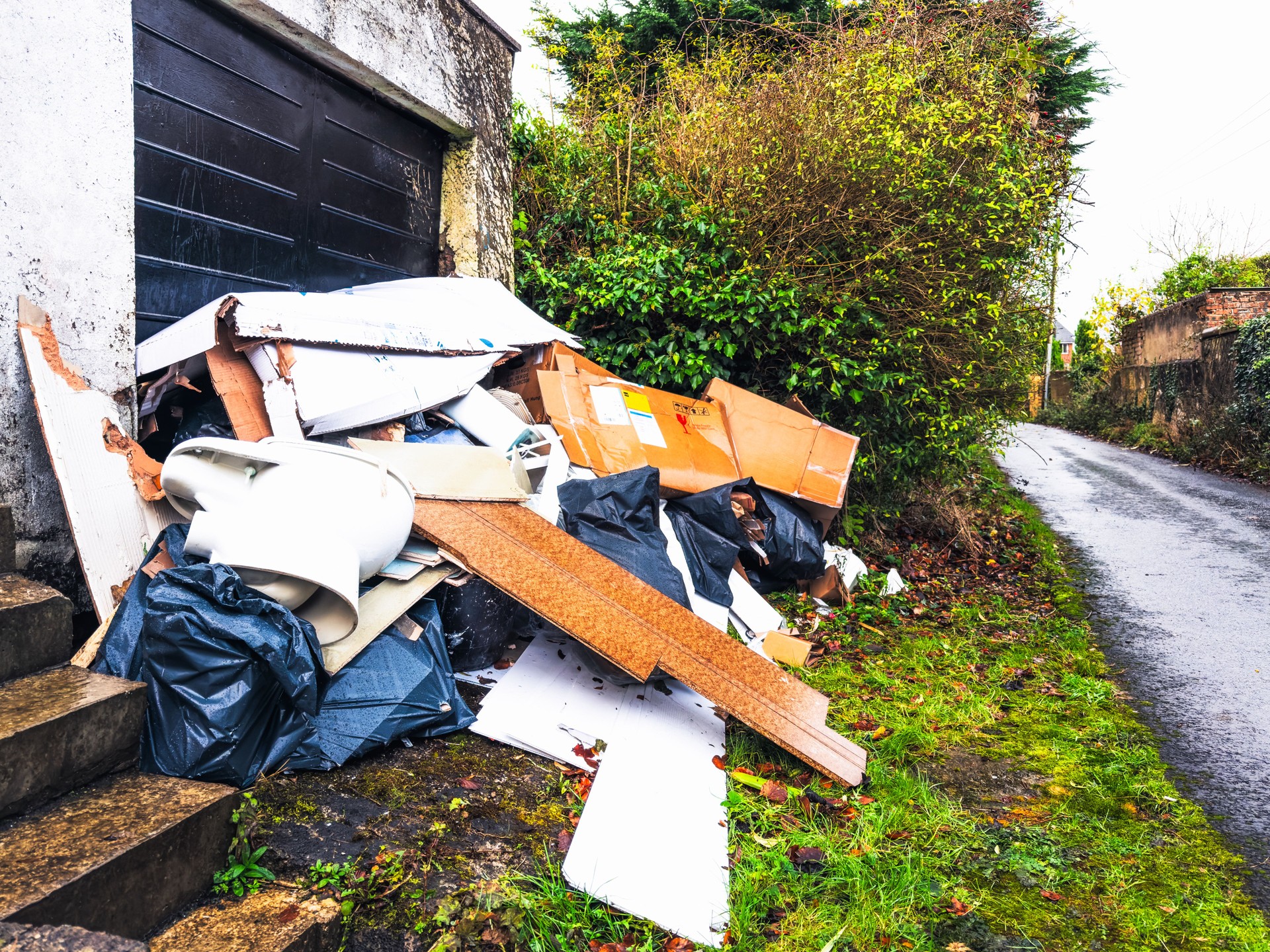 Discarded building materials